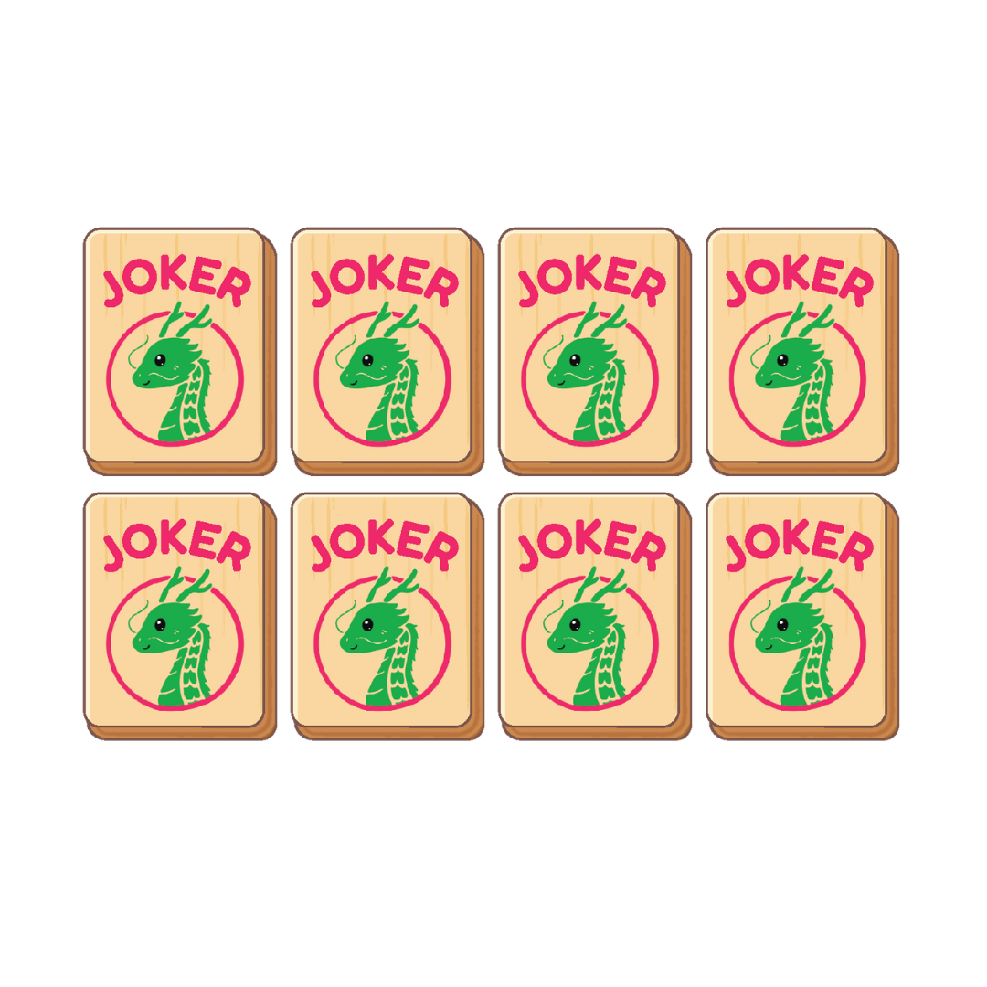 Set of joker tiles for American Mahjong play