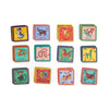 Set of colorful chinese zodiac animal cards on a white background