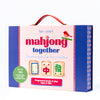 Mahjong game set for kids and families packaging with colorful design on a white background