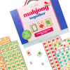 Beautiful modern mahjong set for kids, families and beginners with modern designs on wooden tiles
