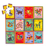 Colorful 100-piece square puzzle featuring the 12 Chinese and Vietnamese Zodiac animals in intricate designs, ideal for cultural learning and family fun for Lunar New Year Chinese New Year Tet