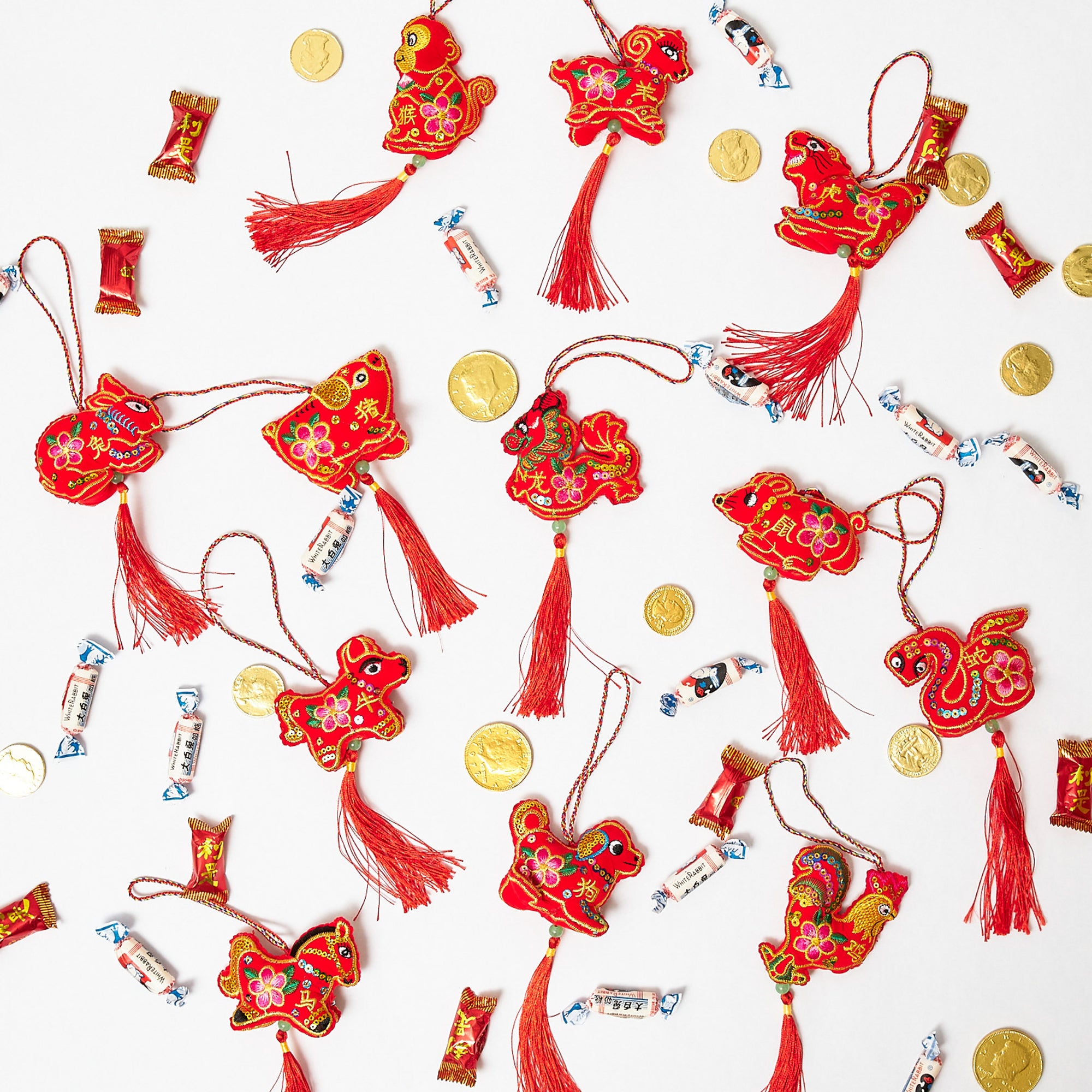 Chinese zodiac ornament set